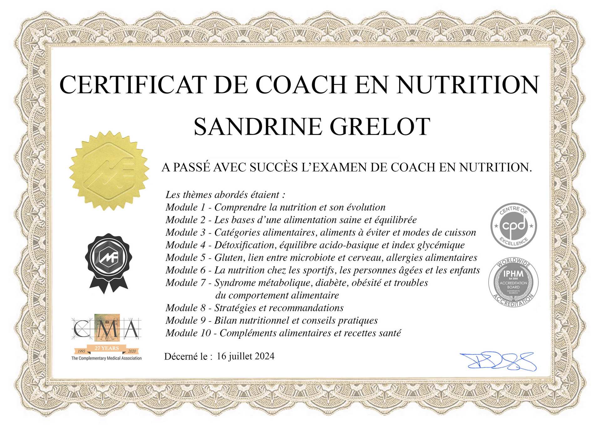 certificatsandrinegrelot21 Mon approche